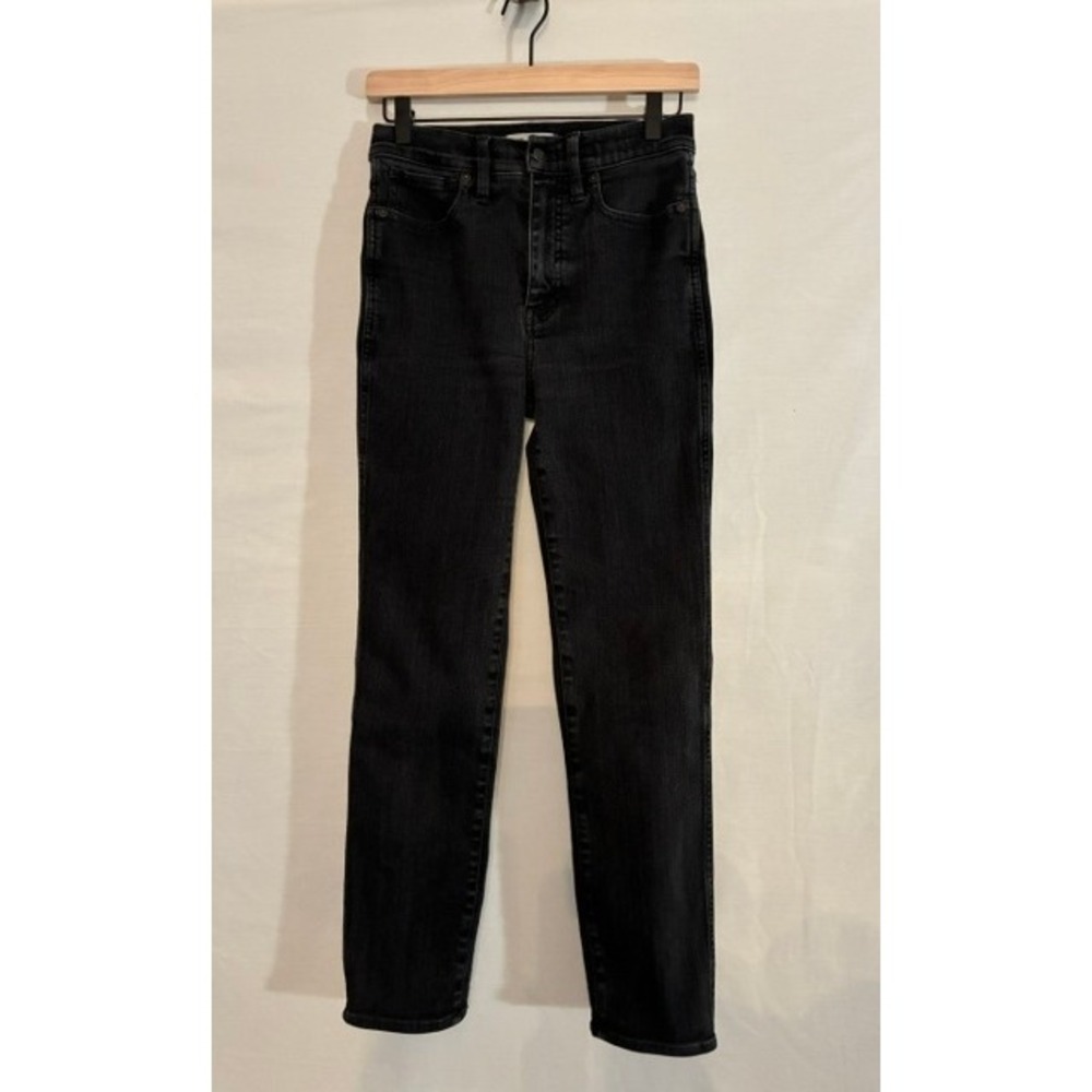 Madewell Black Stovepipe High Rise Jeans size 27